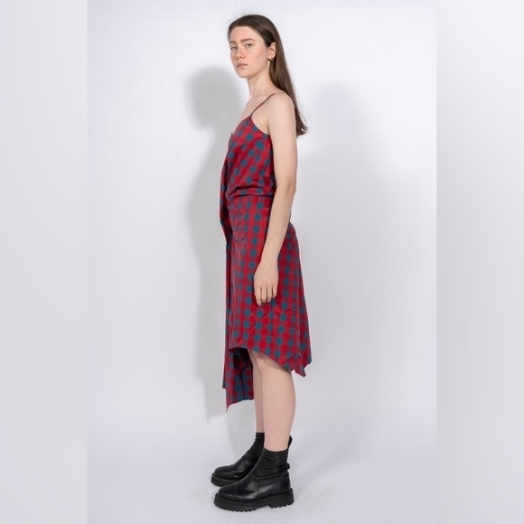 MARQUES Almeida red cotton dress size L BNWT - Picture 3 of 13